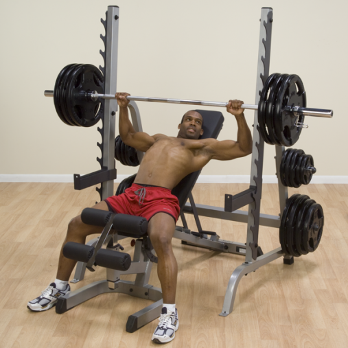Силовая стойка Body-Solid ProClub GPR370B для жимов и приседов со штангой (черная)