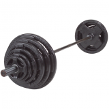 Штанга олимпийская с обрезиненными блинами с хватами Body-Solid 225 кг