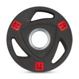Диск 51 мм. полиуретановый с 3-мя хватами 2,5 кг VictoryFit олимпийский