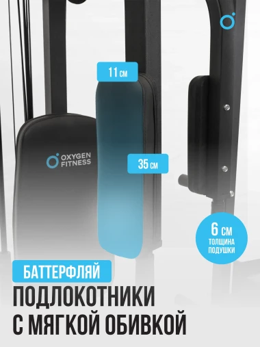 Многофункциональный силовой комплекс со встроенными весовыми стеками OXYGEN FITNESS LORRY на базе машины Смита Многофункциональный силовой комплекс со встроенными весовыми стеками OXYGEN FITNESS LORRY на базе машины Смита